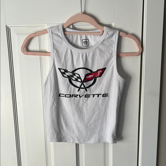 Amazon Other - Kids White Corvette Tank Top